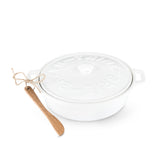 Ceramic Brie Baker & Wood Spreader Set