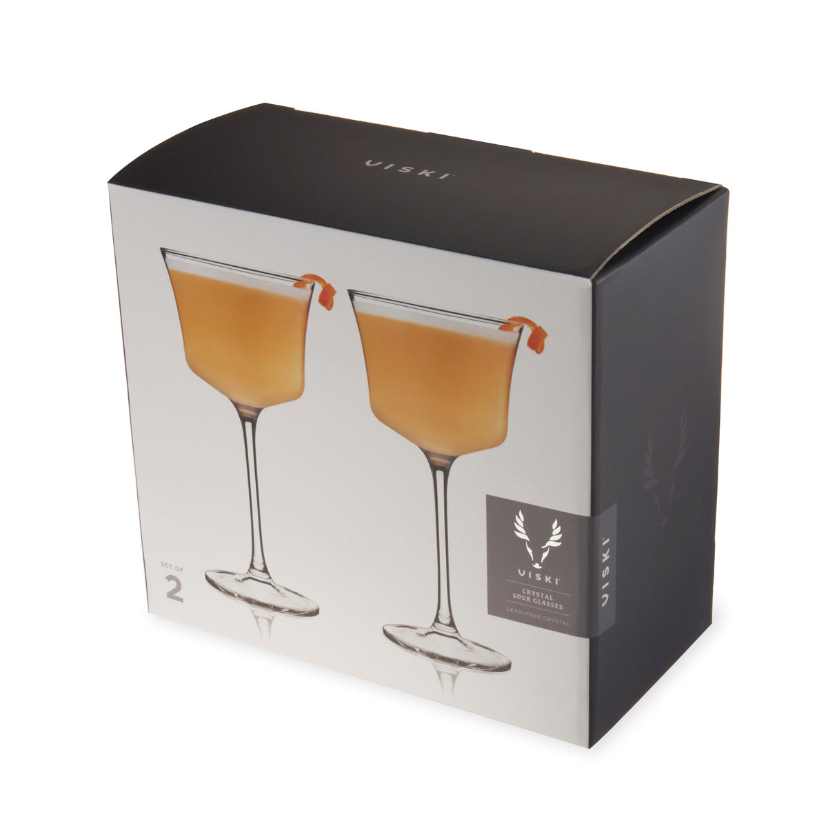 Raye Angled Crystal Sour Glasses, Set of 2