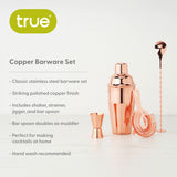 4-Piece Mixologist Barware Set in Copper