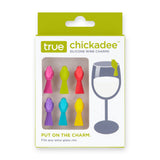 Chickadee  Silicone Wine Charms, Set of 6