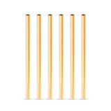 Belmont Lowball Straws in Gold, Set of 6