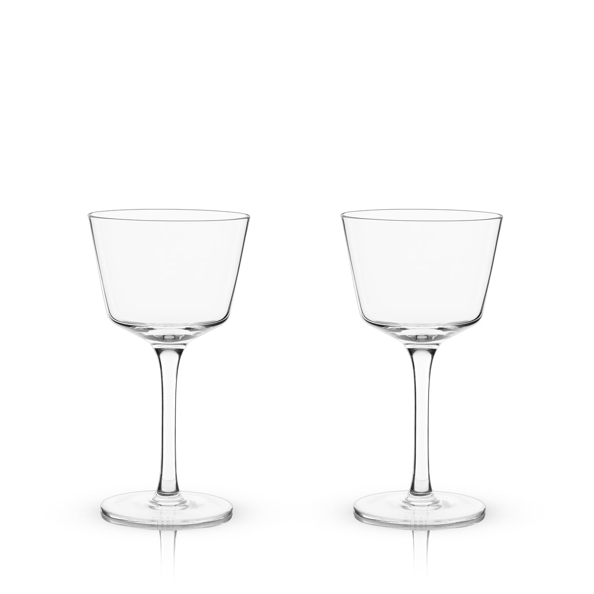 Raye Crystal Angled Nick & Nora Glasses, Set of 2