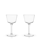 Raye Crystal Angled Nick & Nora Glasses, Set of 2