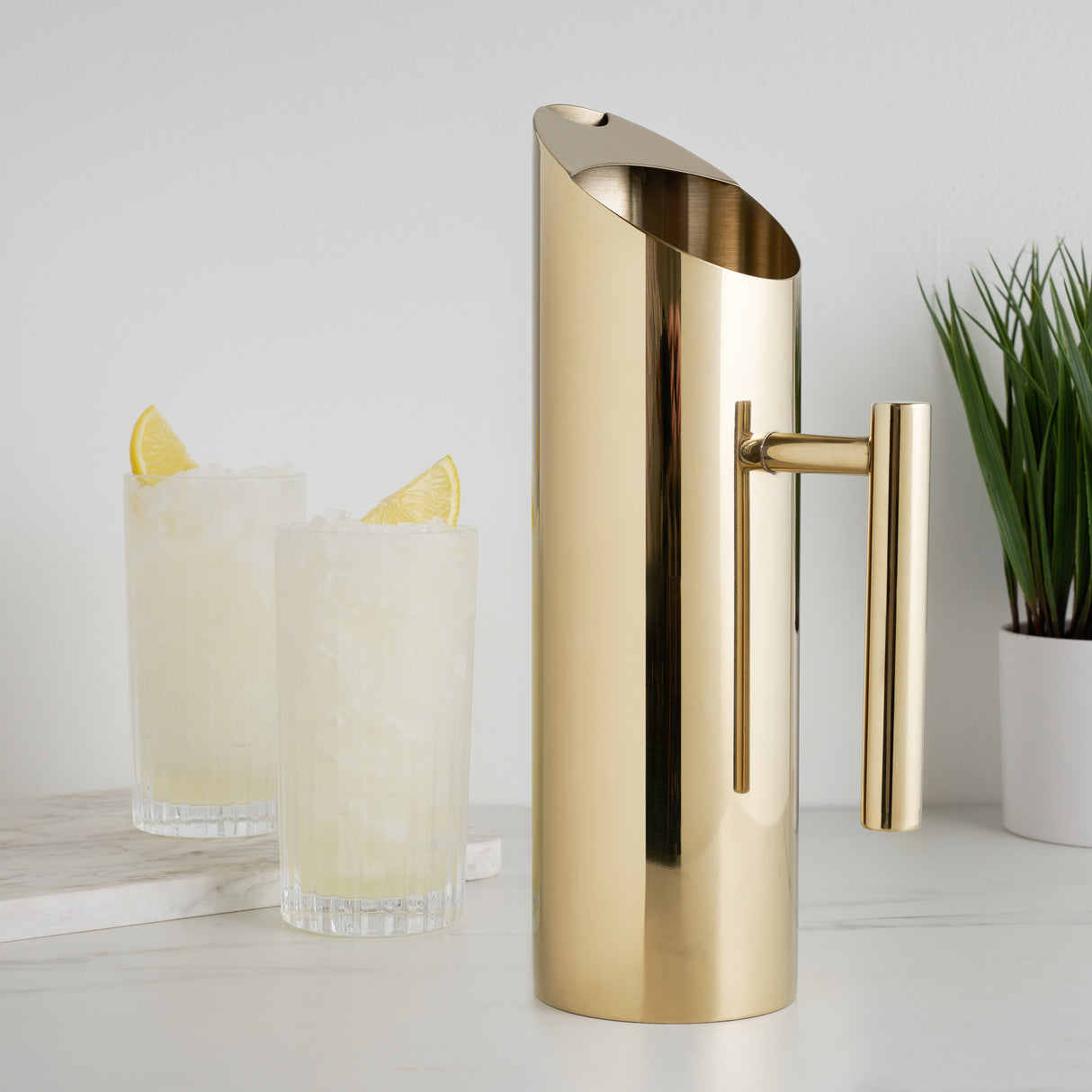 Modern Pitcher in Gold