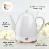 Noelle Ceramic Electric Tea Kettle in Gray