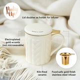 Annette Knit Ceramic Tea Infuser Mug