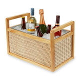 Rattan & Wood Beverage Tub