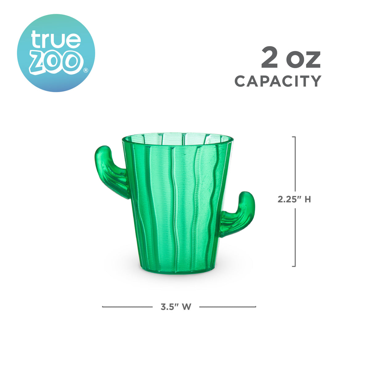 TrueZoo Cactus Shot Glasses, Set of 4