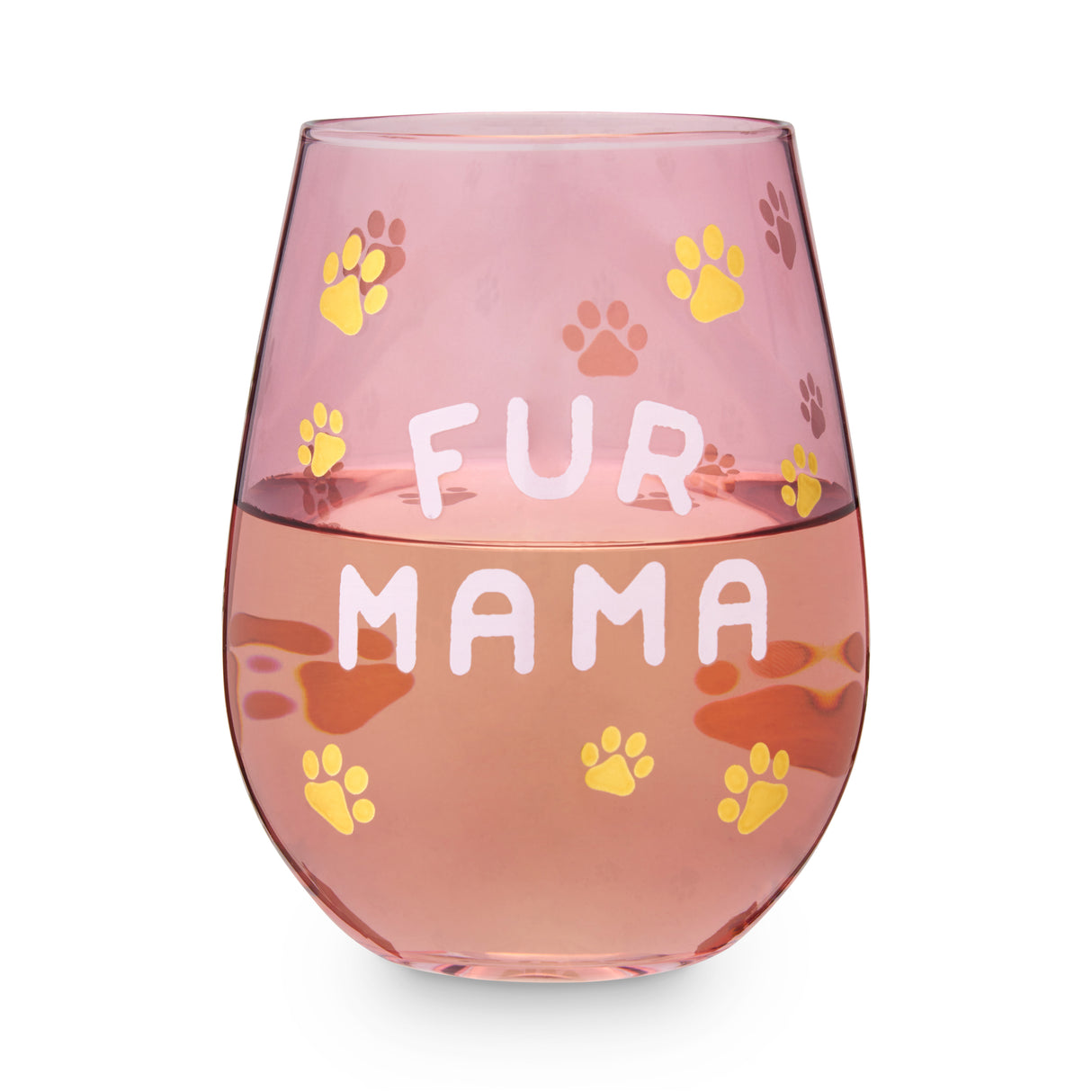 Fur Mama Stemless Wine Glass