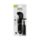 Recoil Corkscrew & Foil Cutter in Black