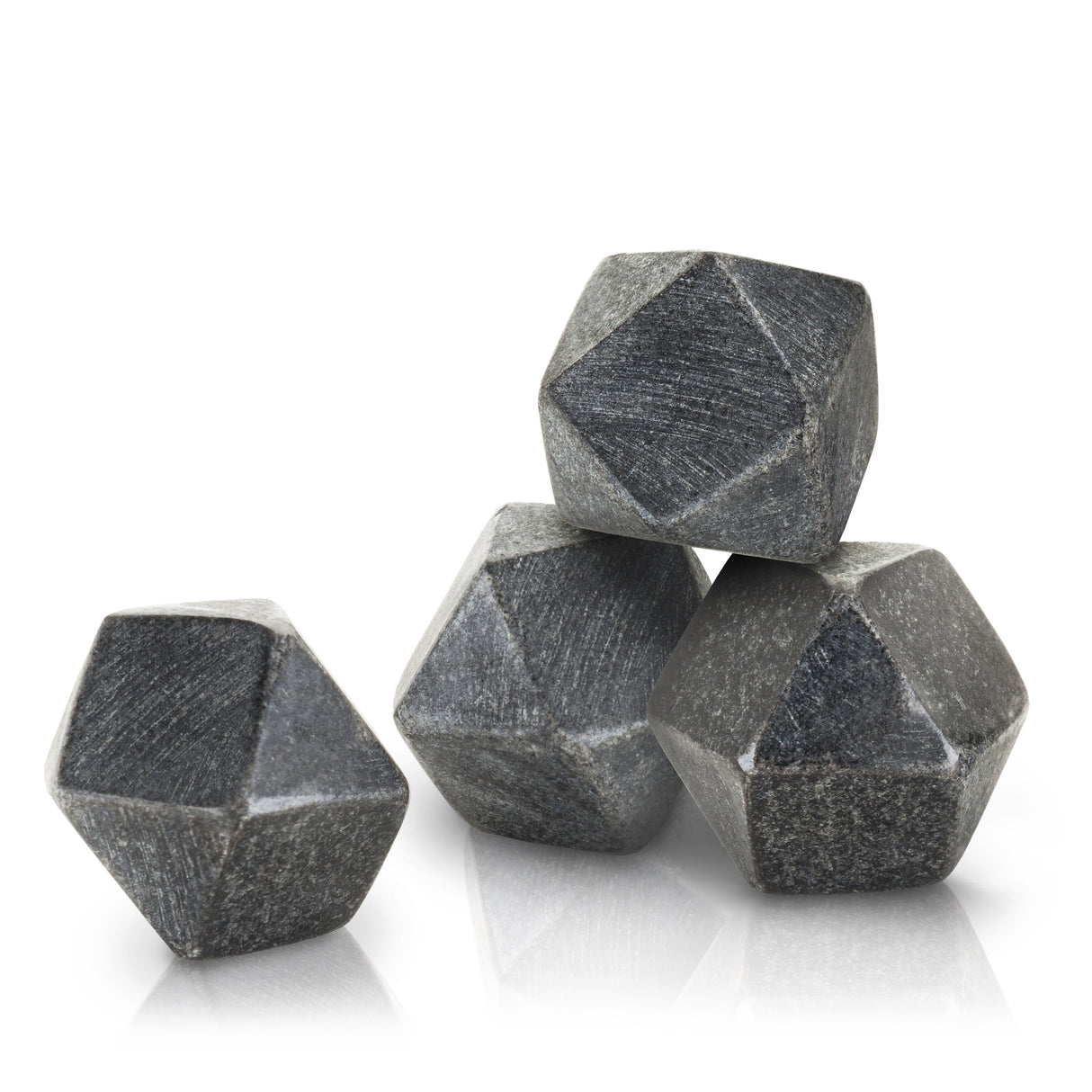 Glacier Rocks Hexagonal Basalt Stones, Set of 4