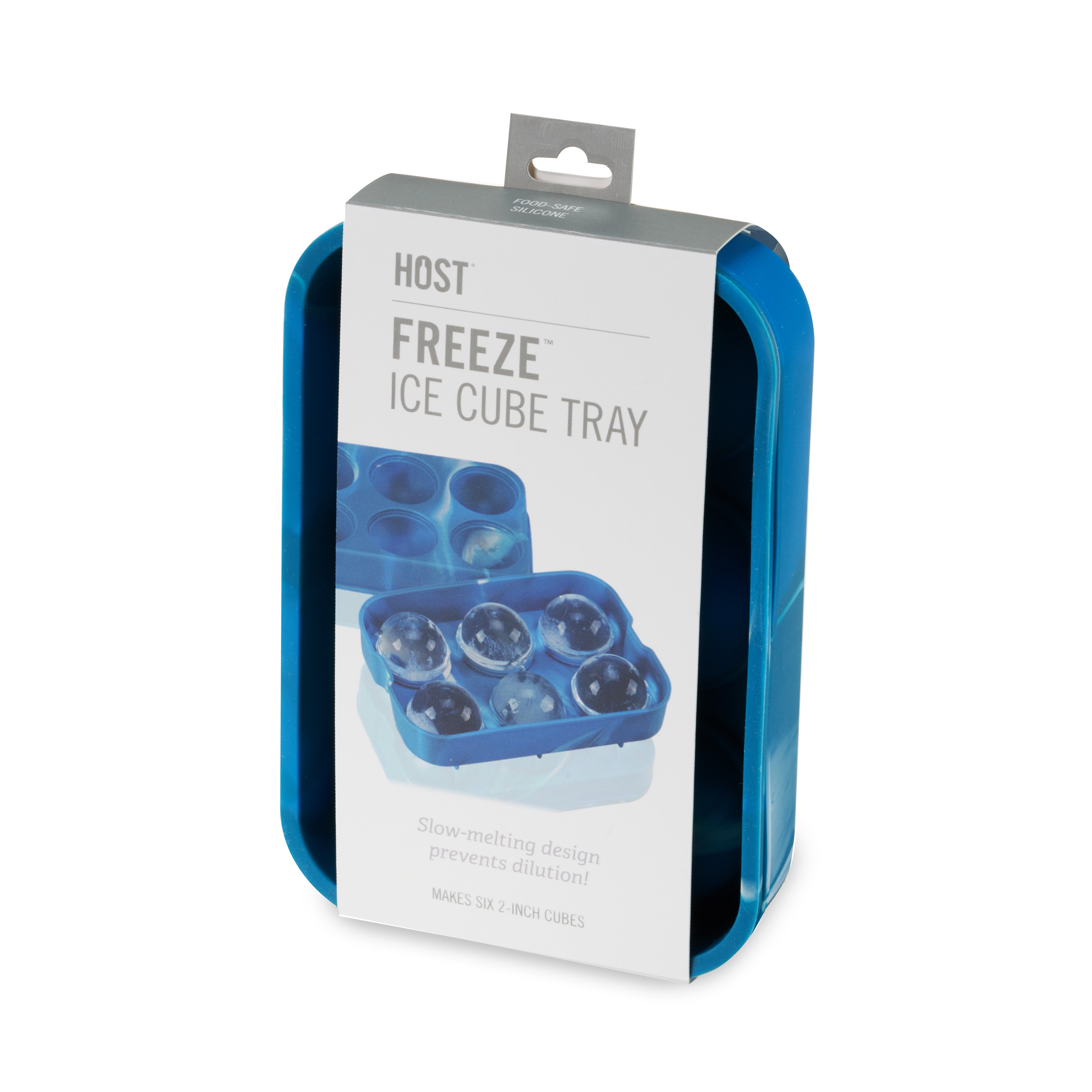 Silicone 2" Ice Sphere Mold in Blue Marble - Thumbnail 3