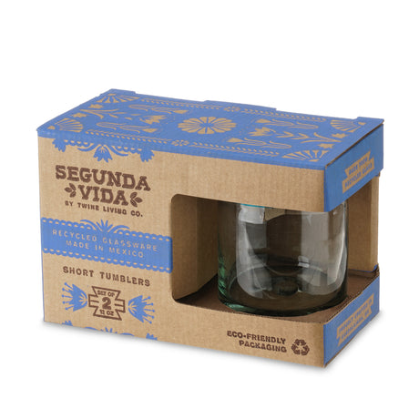 Segunda Vida Primavera Recycled Short Tumblers, Set of 2