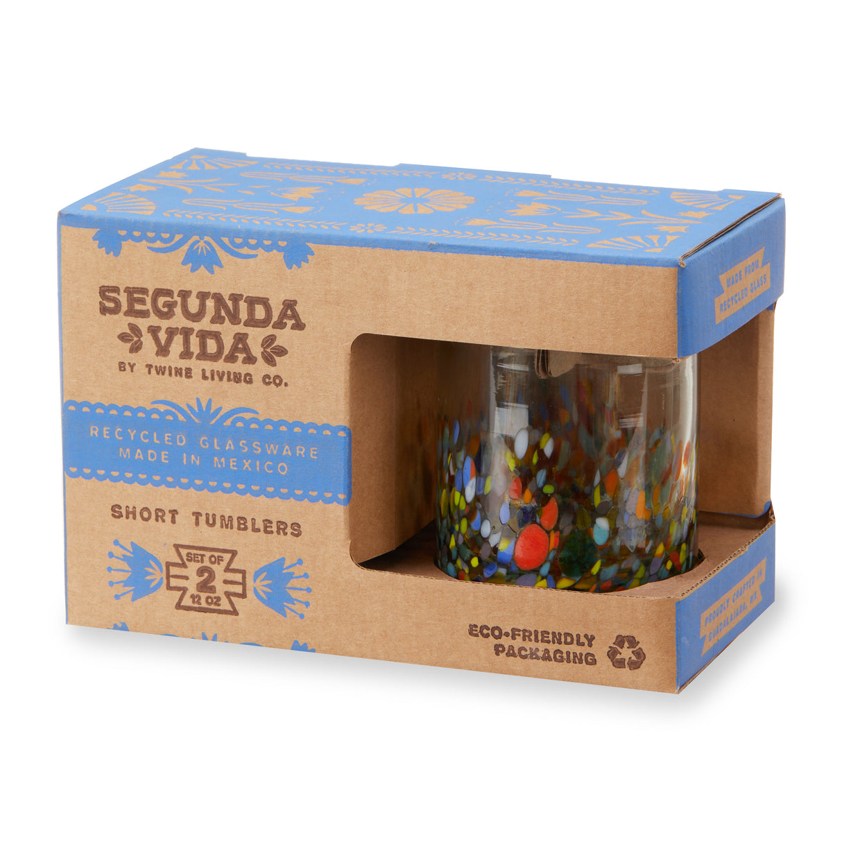 Segunda Vida Artistico Recycled Tumblers, Set of 2