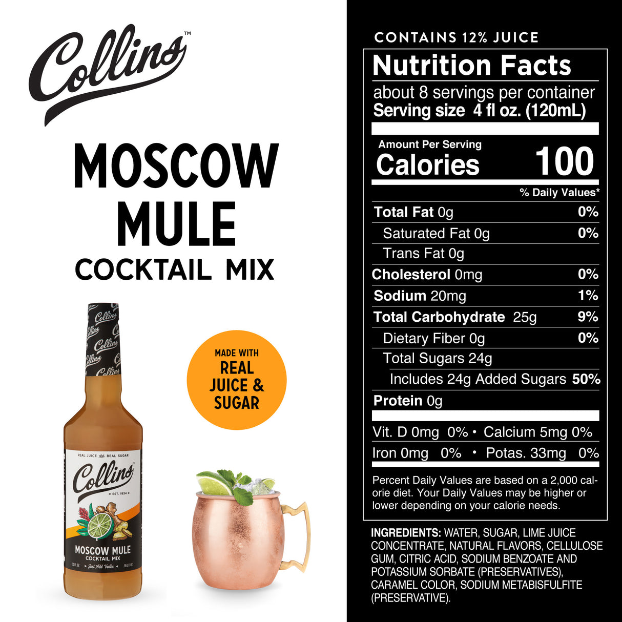 Moscow Mule Mix, 32 oz