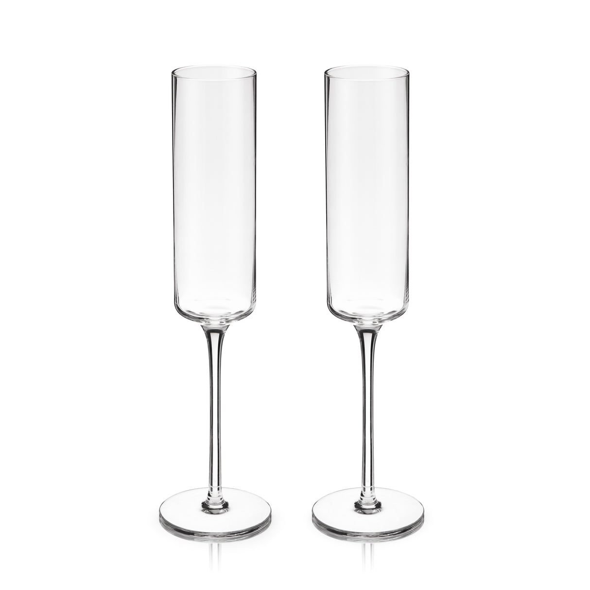 Laurel Crystal Champagne Flutes, Set of 2