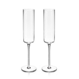 Laurel Crystal Champagne Flutes, Set of 2