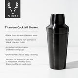 Viski Professional Titanium Cocktail Shaker