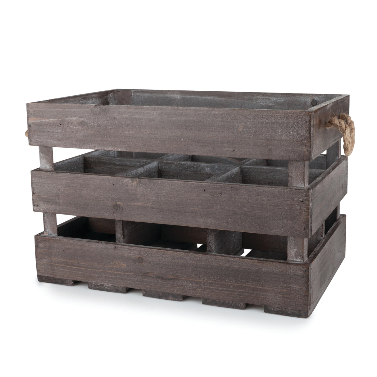 Wooden 6-Bottle Crate