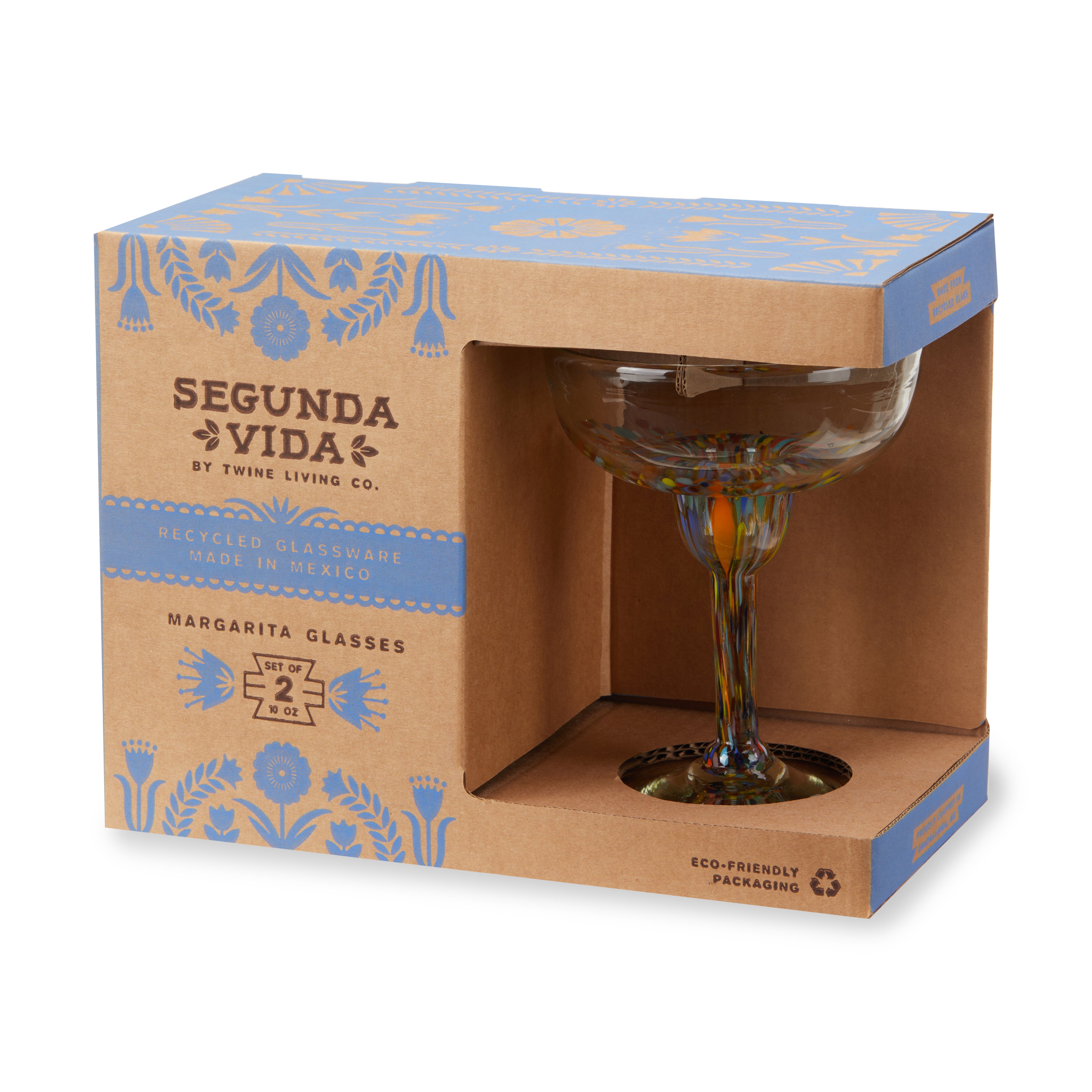 Segunda Vida Artistico Recycled Margarita Glasses, Set of 2 - Thumbnail 5