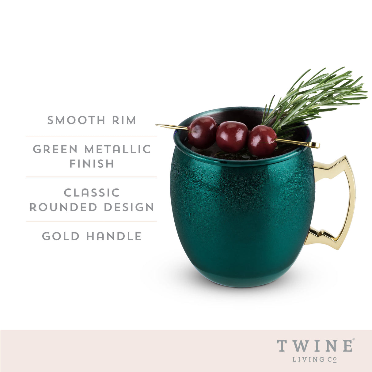 Moscow Mule Mug in Emerald Green