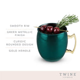 Moscow Mule Mug in Emerald Green