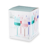 Stemmed Wine FREEZE Cooling Cup in Tinted, Set of 4