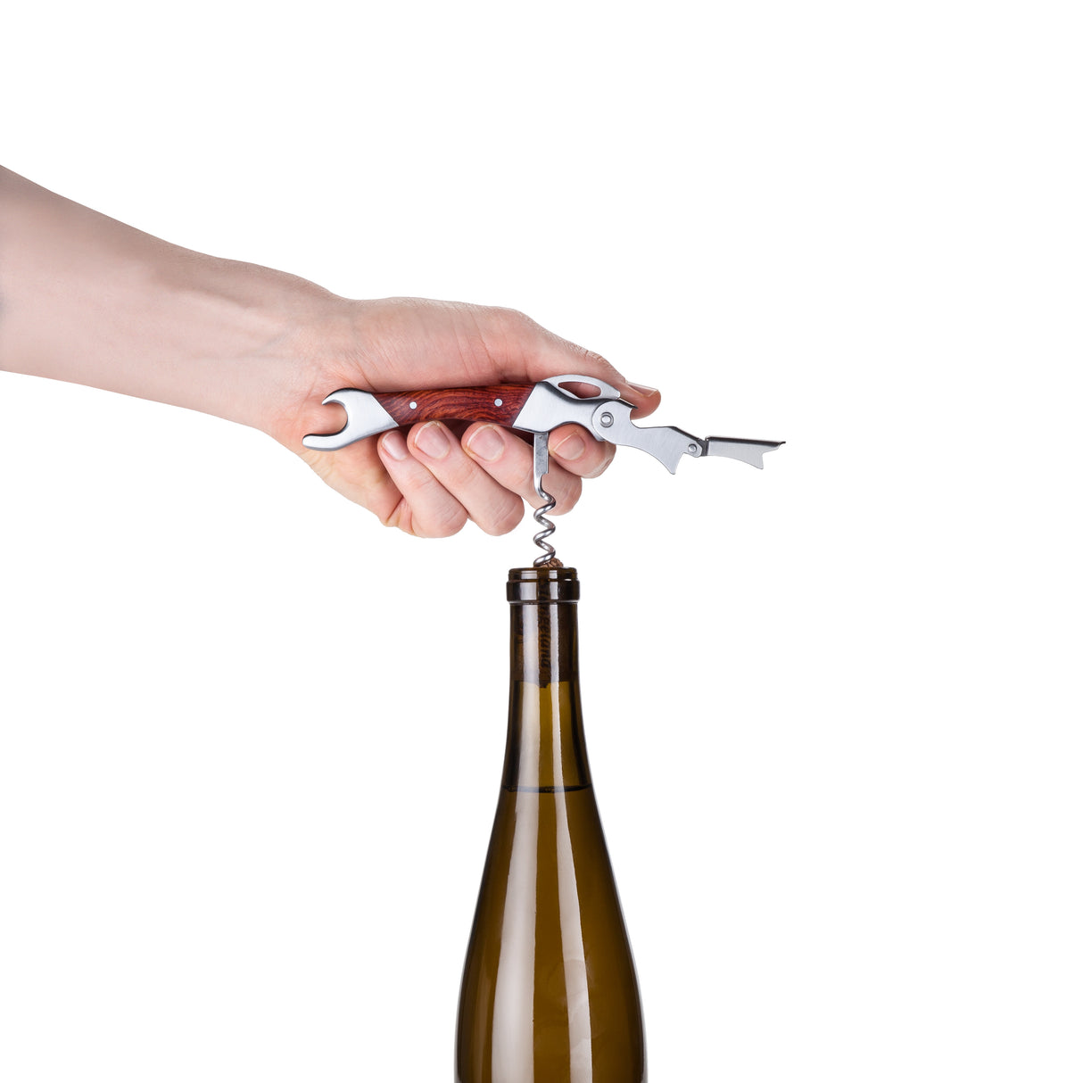 Admiral Double Opener Corkscrew in Stainless Steel