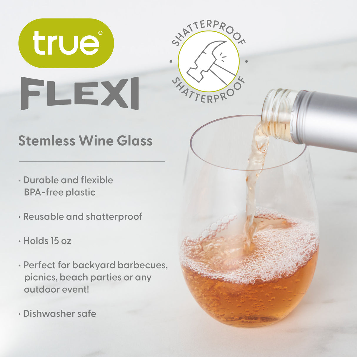 Flexi 8 oz Stemless Wine Cup, Bulk