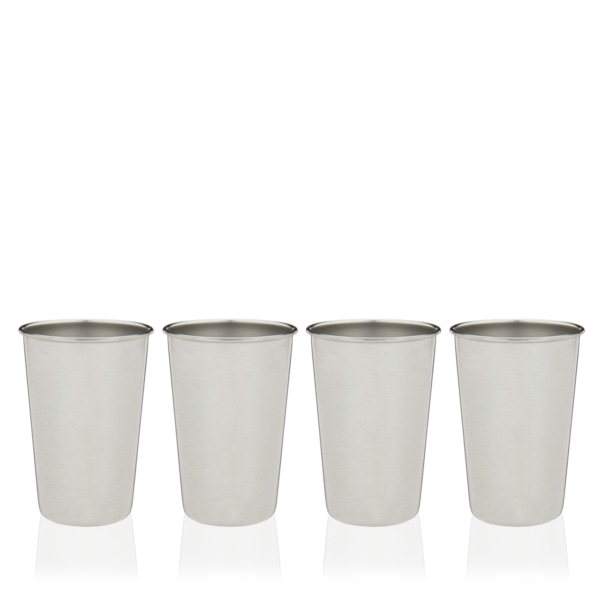 Stainless Steel Pint Cups, Set of 4