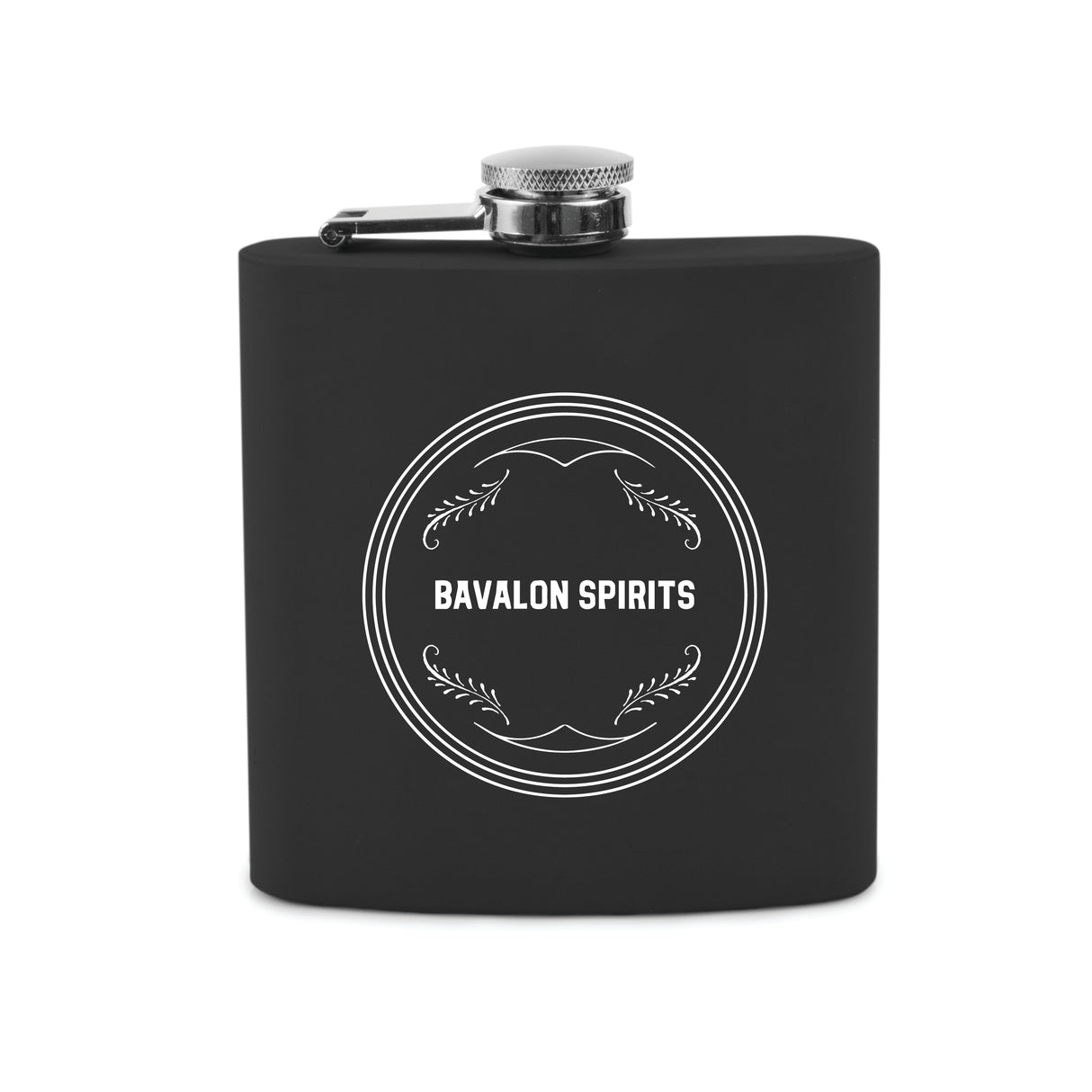 Trueflask 6 oz Soft Touch Flask in Black, Bulk