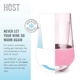 Wine FREEZE XL Cooling Cup in Tinted Blush, Set of 2