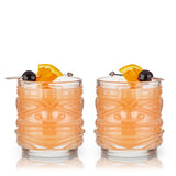 Pacific Crystal Tiki DOF Tumblers, Set of 2