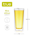 Double Walled Pint Glasses, Set of 2