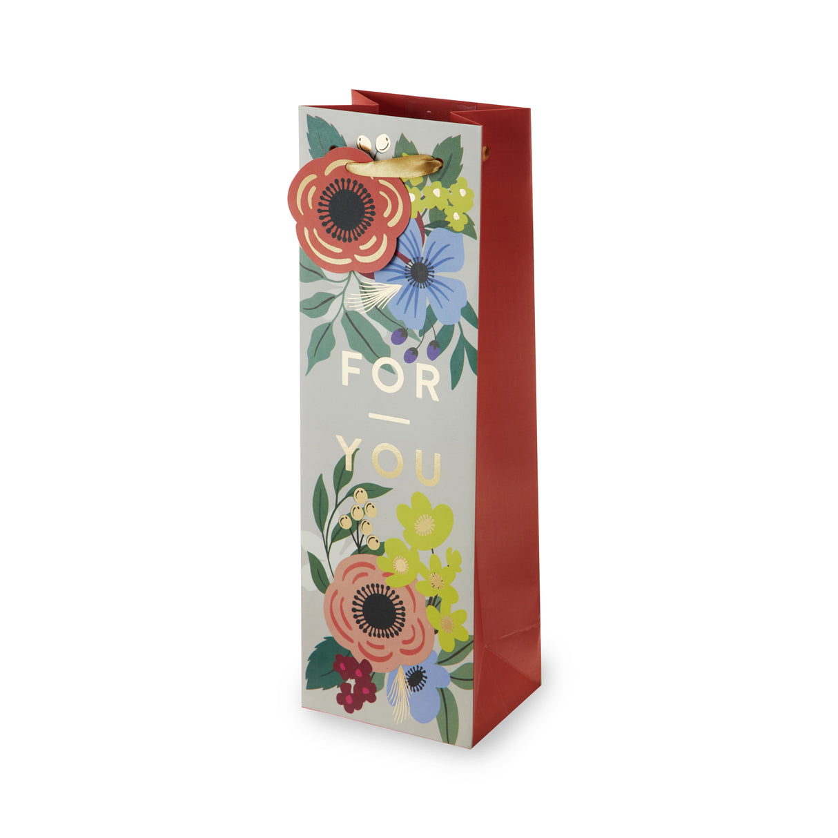 For You Botanical Single Bottle Wine Bag