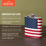 American Flag 6 oz Stainless Steel Flask