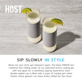 Glass FREEZE Highball Cooling Cups in Gray, Set of 2