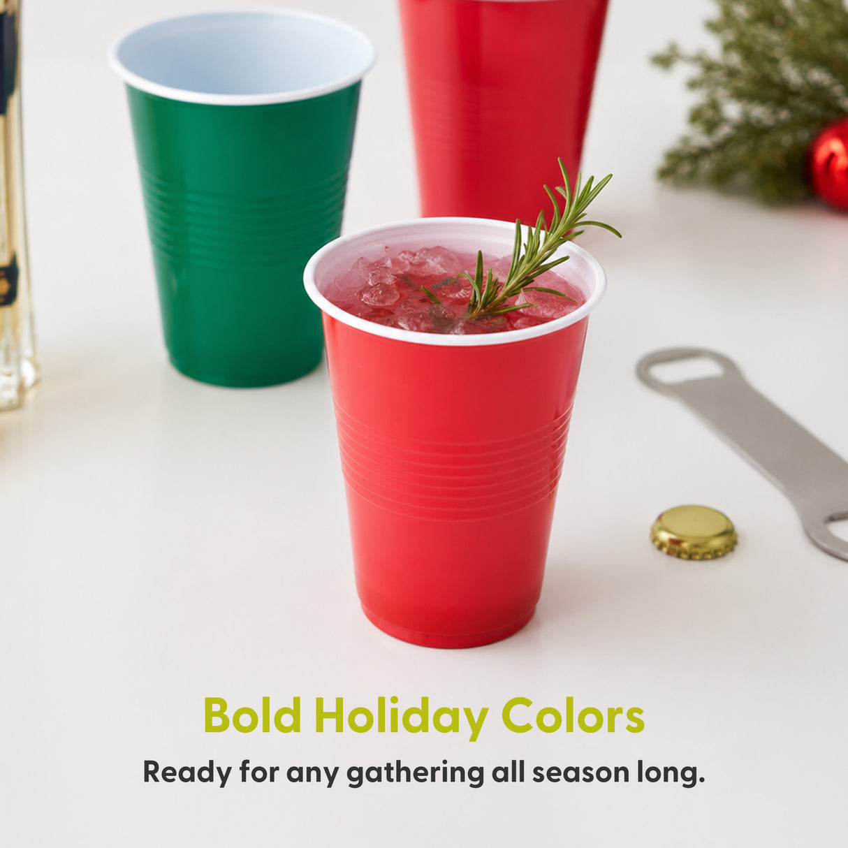 Party 16 oz Jolly Party Cups, Set of 50