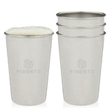 Stainless Steel Pint Cups, Set of 4