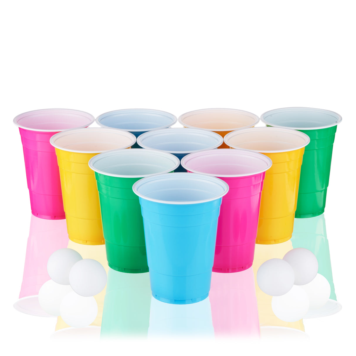 Party Beer Pong Kit in Assorted Neon Colors