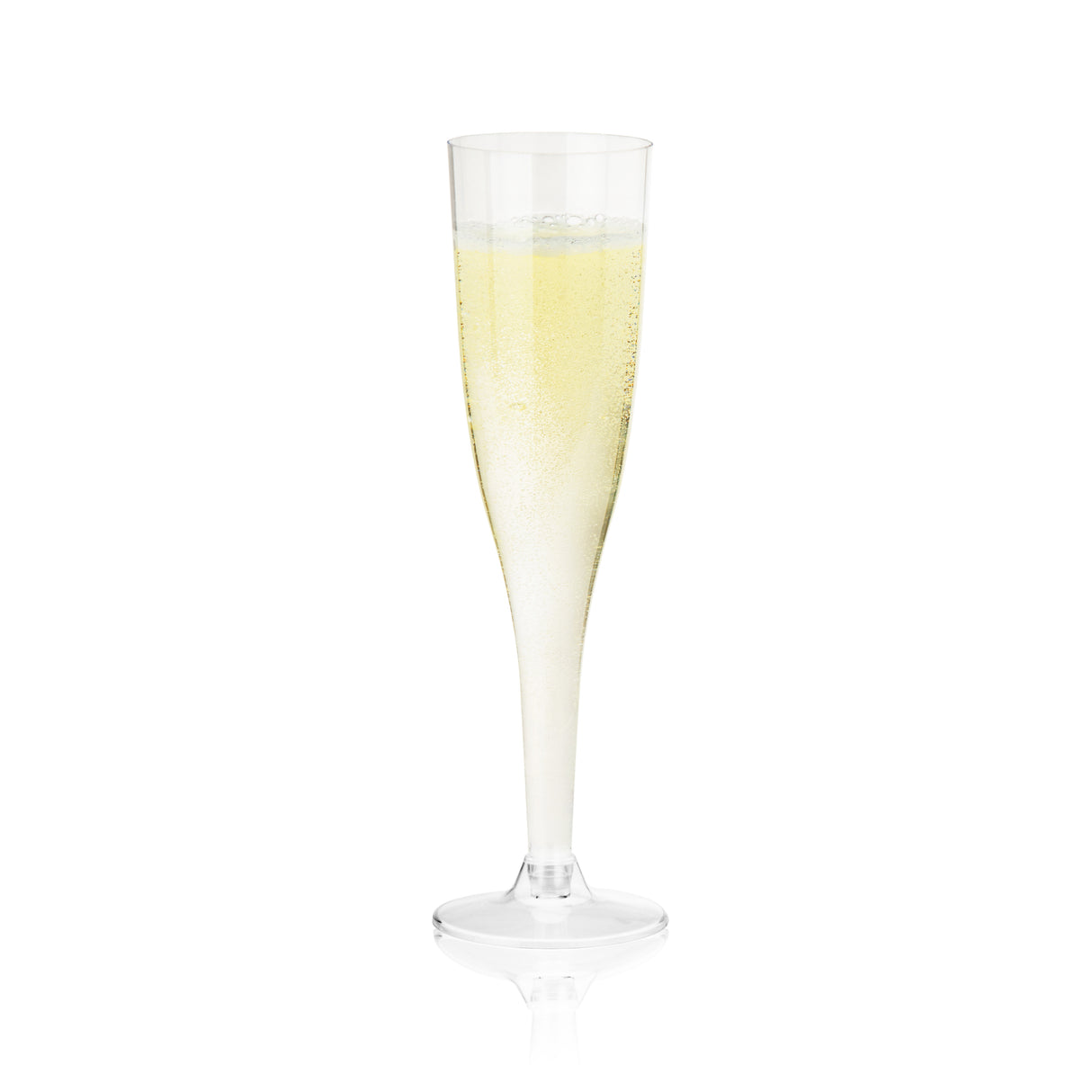 Party Plastic Champagne Flutes in Clear, Set of 12