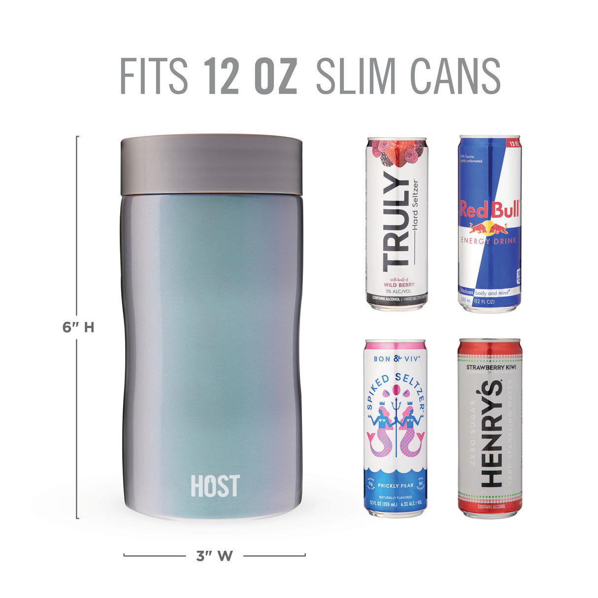 Stay-Chill Slim Can Cooler in Space Gray