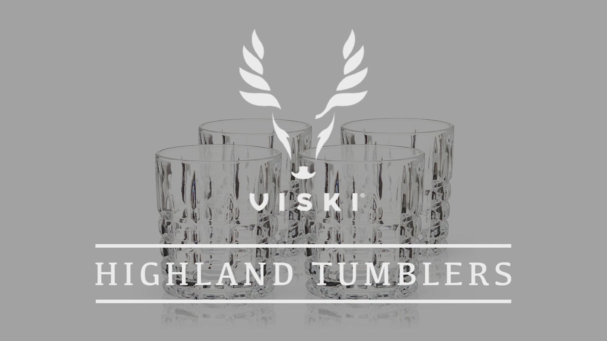 Highland Crystal DOF Tumblers, Set of 4