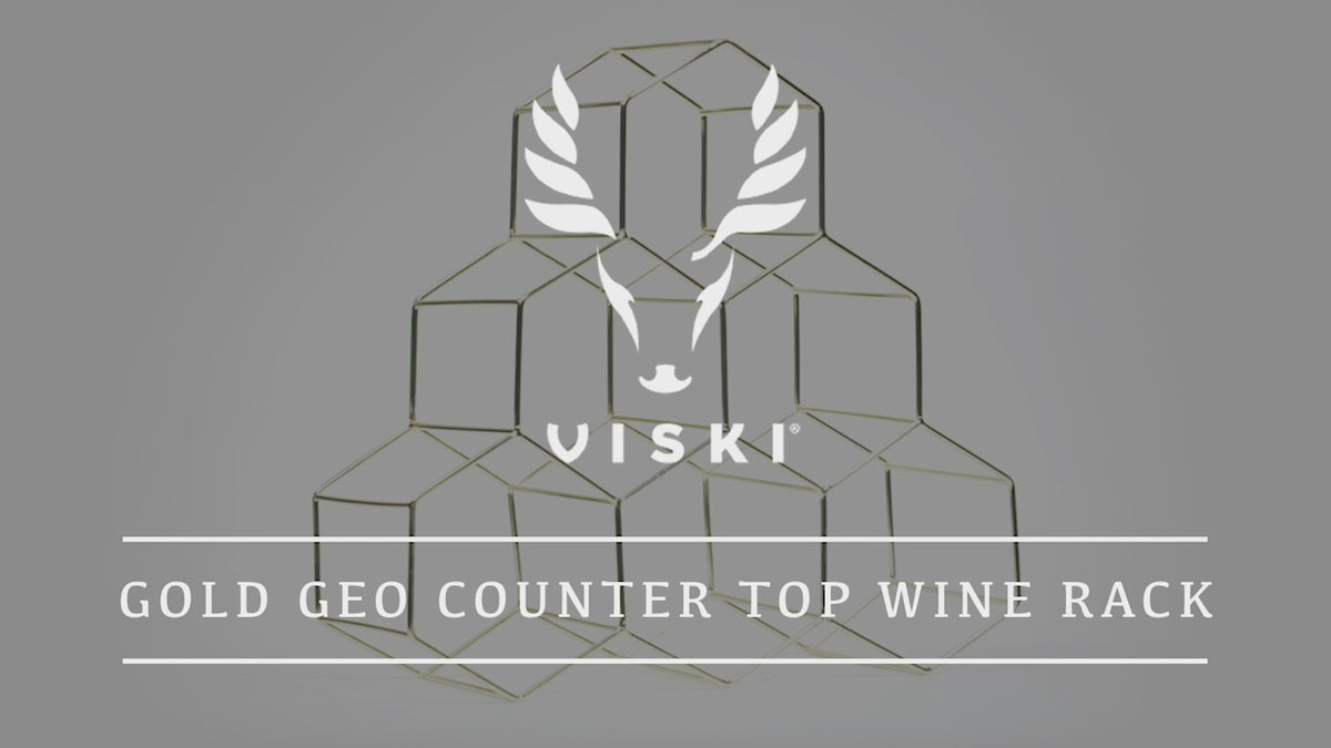 Geo Countertop 6-Bottle Wine Rack in Gold