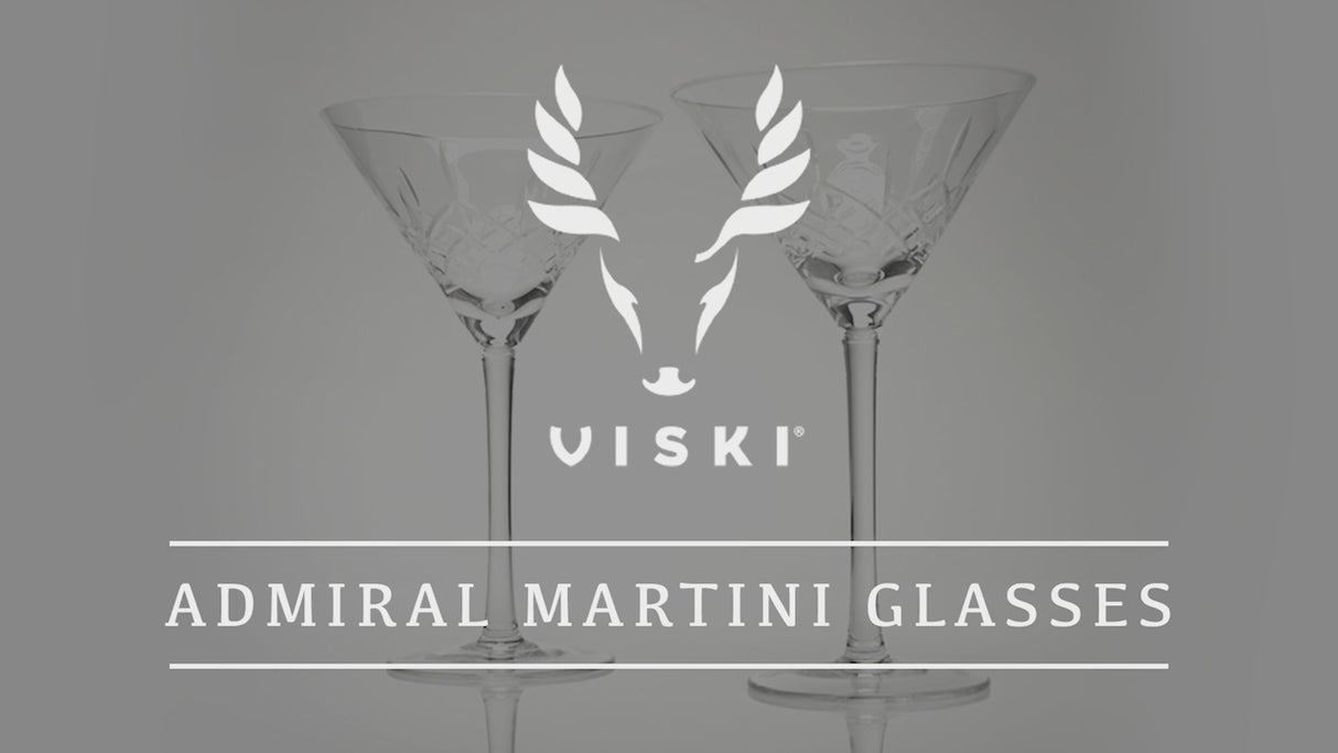 Admiral Crystal Martini Glasses, Set of 2