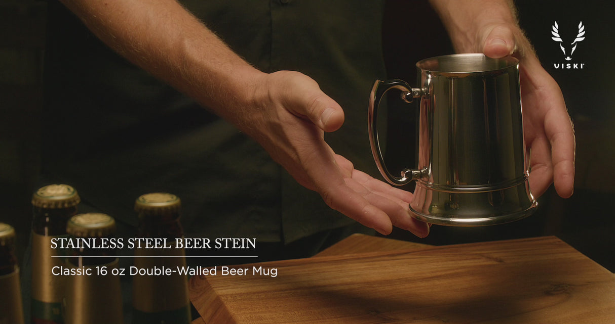 Beer Stein in Stainless Steel