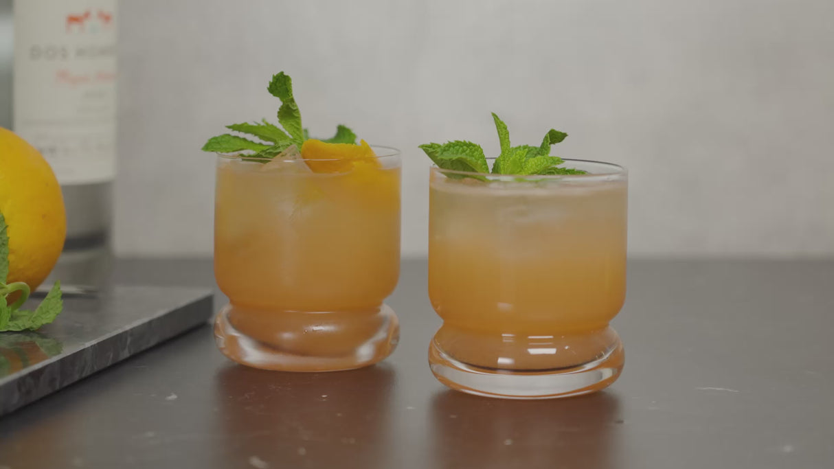 Mercury Crystal Lowball Tumblers, Set of 2