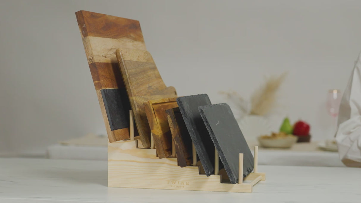 Tiered Pine Cheese Board Display
