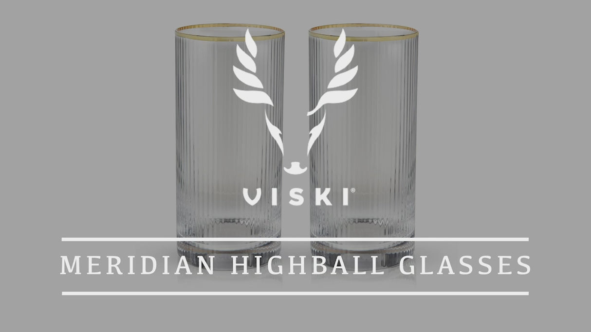 Meridian Crystal Highball Glasses, Set of 2