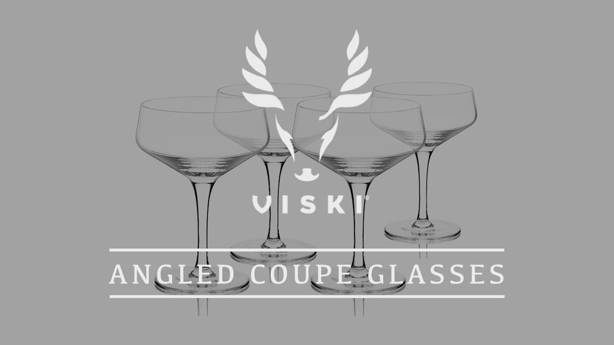 Raye Crystal Angled Coupe Glasses, Set of 4